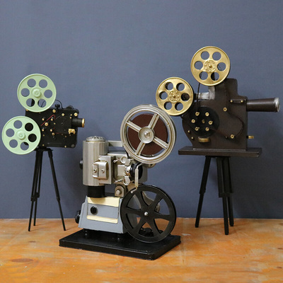 复古摆件老式电影放映机胶片模型摄影投影机服装店咖啡厅橱窗道具永德吉 .